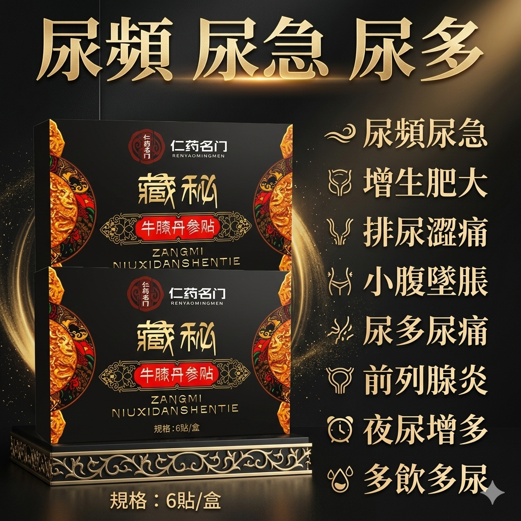 【藏秘牛膝丹參貼】前列腺疾病人人可被治愈，顛覆傳統治療方法 一貼見效、治療陽痿、早瀉、尿頻，尿急，尿痛，前列腺炎等症狀，無任何副作用，三天見效果、最快1個療程治愈、永不復發